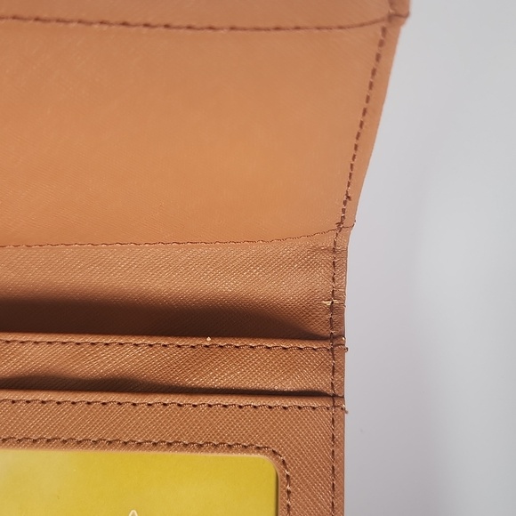 NWT Fossil Myra Colorblock Pink Magenta Brown Tan Women’s Leather Wallet - Picture 9 of 10